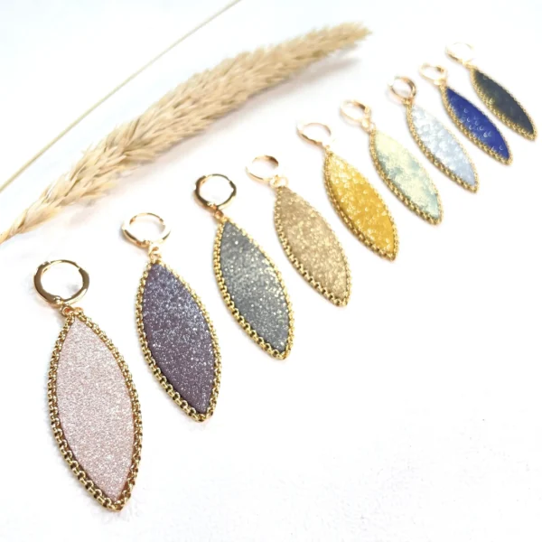 Boucles cuir Auris pailleté