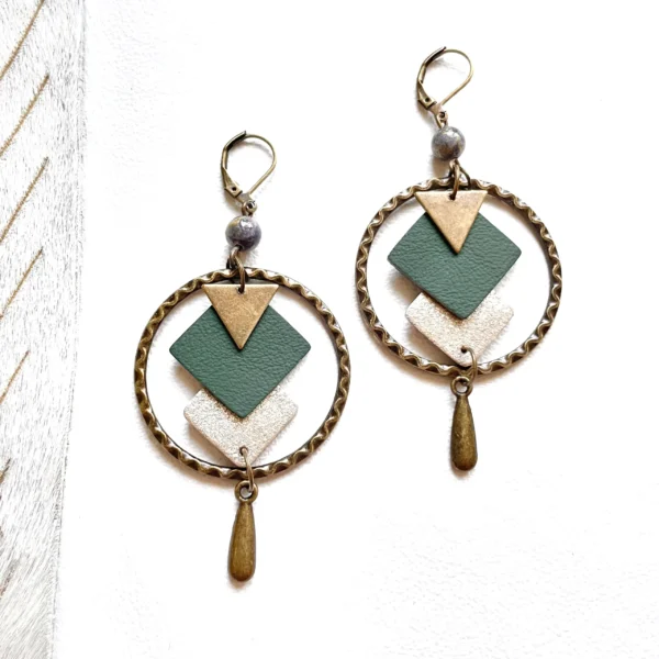 Boucles cuir Adamante Créoles