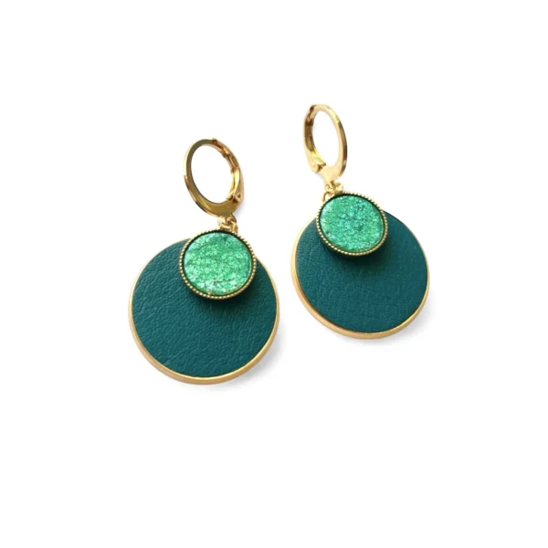 Boucles cuir Bulles