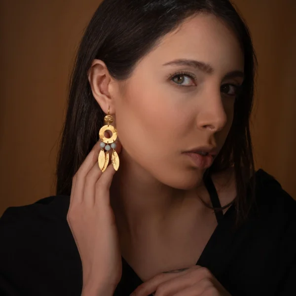Boucles d'oreilles dorées Alba