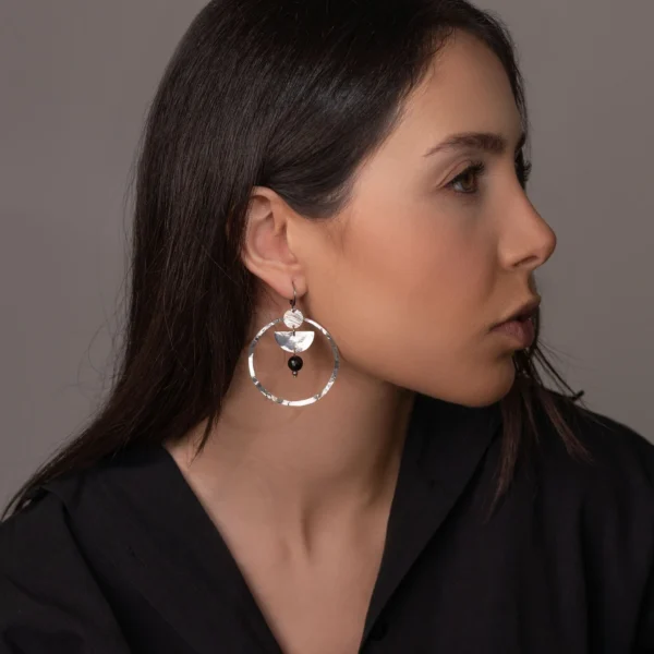 Boucles d'oreilles argentées Siena