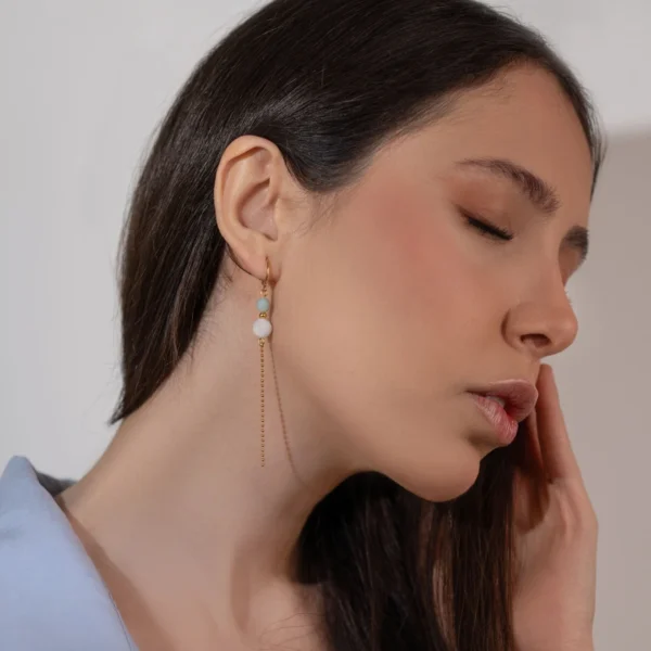Boucles d'oreilles dorées Trevise