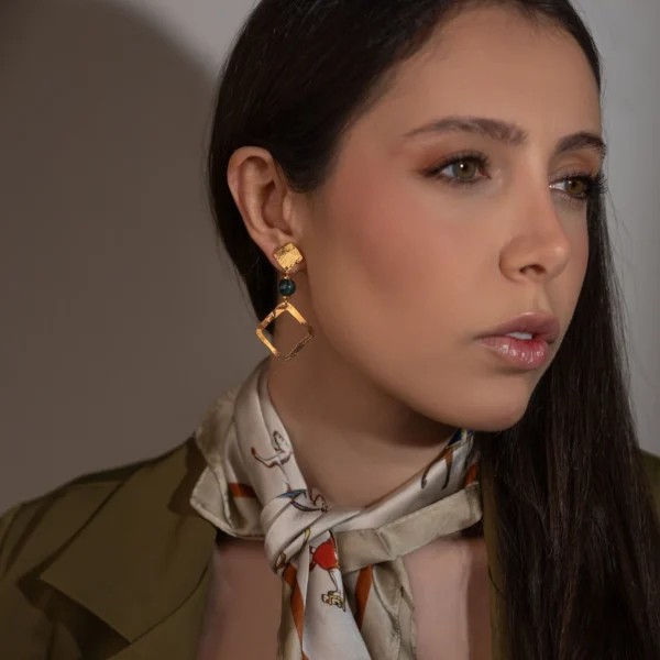Boucles d'oreilles dorées Gioia