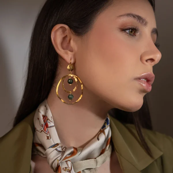 Boucles d'oreilles dorées Roma