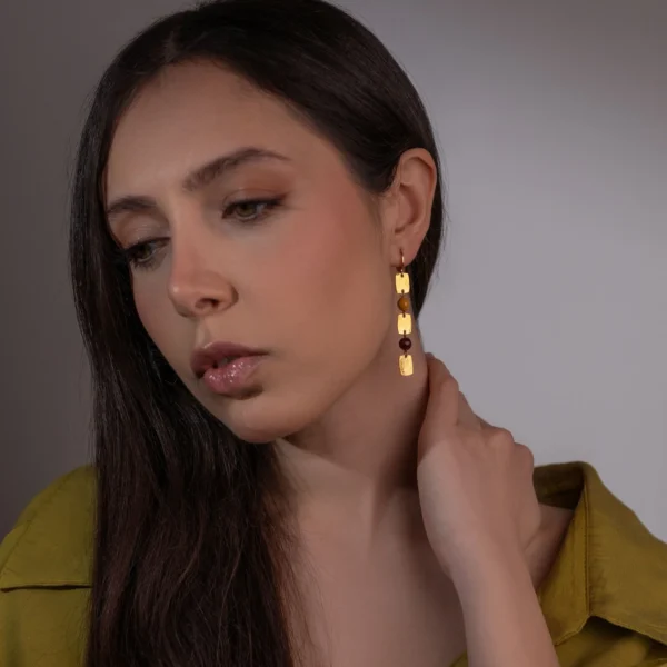 Boucles d'oreilles dorées Capri