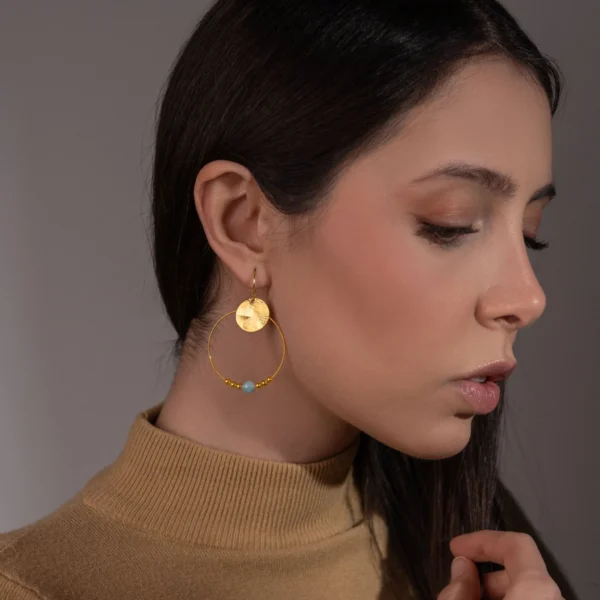 Boucles d'oreilles dorées Firenze