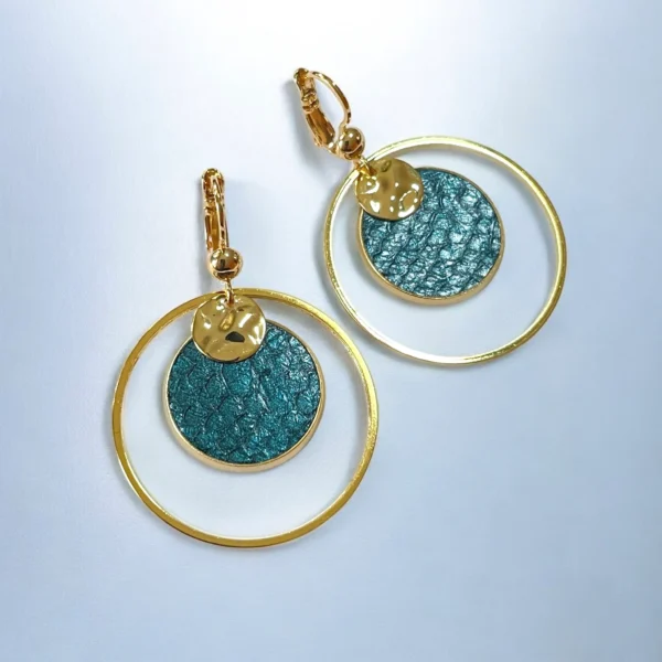 Boucles cuir marin Arielle