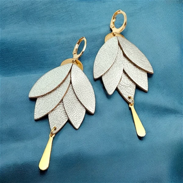 Boucles cuir Nymphéa