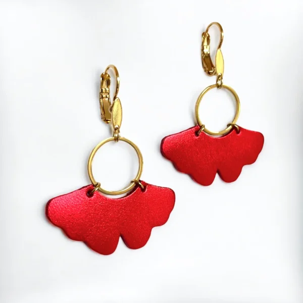 Boucles d'oreilles cuir Tikhi