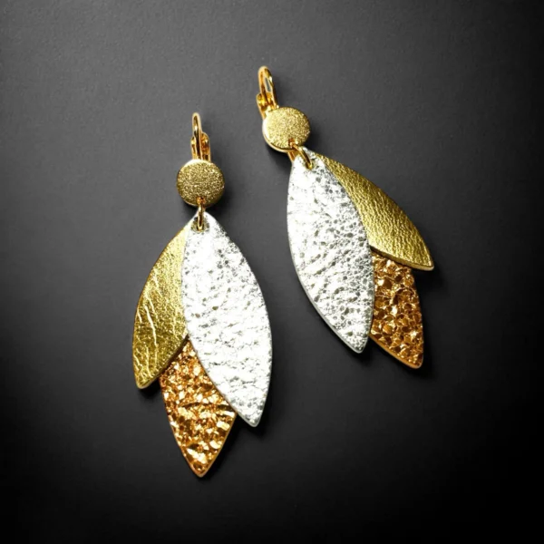 Boucles d'oreilles cuir Ombline