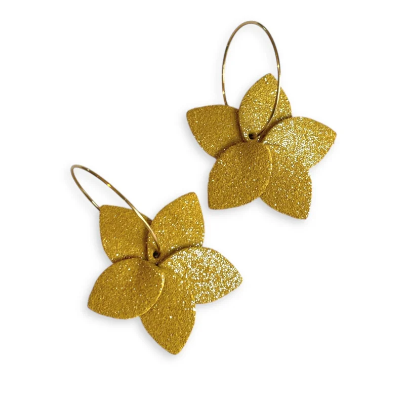 Boucles cuir Jasmin Pailleté création originale nune.fr