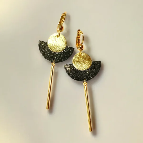 Boucles cuir pailleté Cyclaé