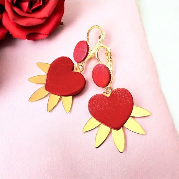 Boucles d'oreilles cuir Vénus