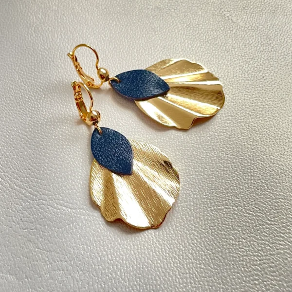 Boucles d'oreilles cuir Okita