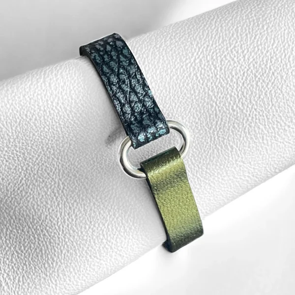 Bracelet cuir Lino argent