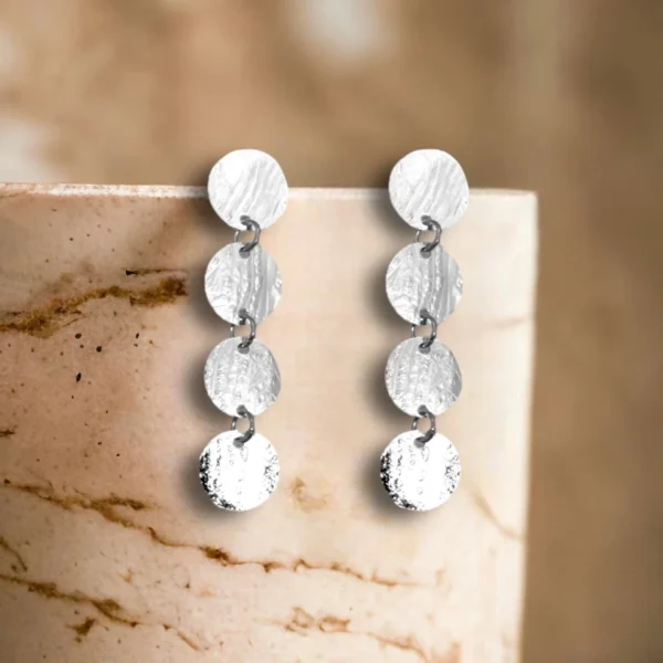Boucles d'oreilles argentées Galicia