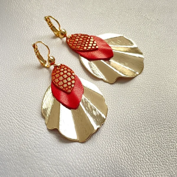 Boucles d'oreilles cuir Oko