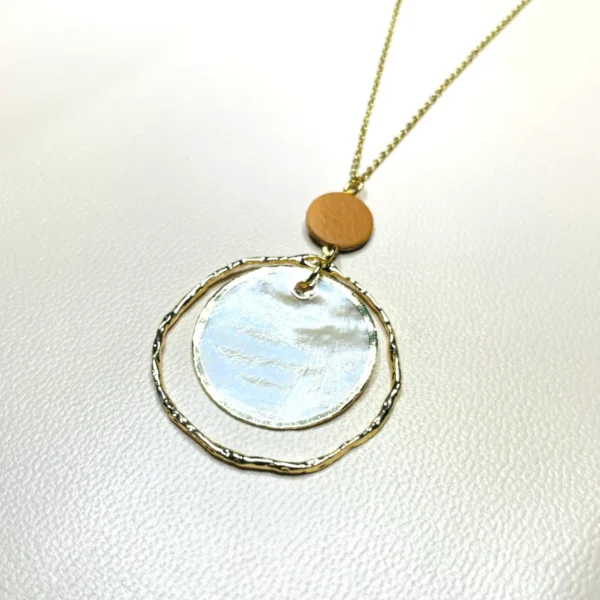 Collier cuir Bali Capiz