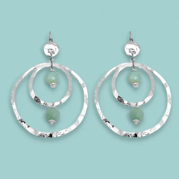 Boucles d'oreilles argentées Roma