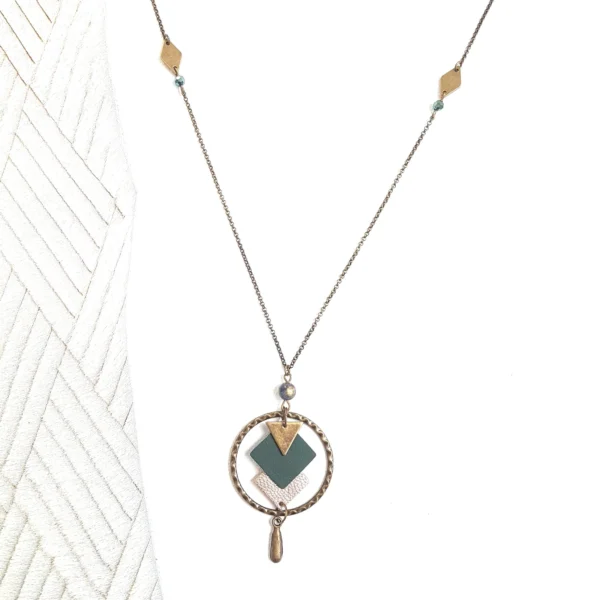 Collier cuir Adamante Créole