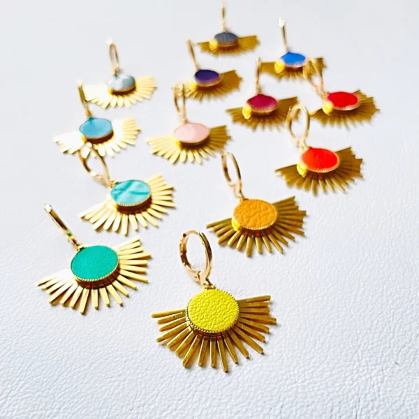 Boucles d'oreilles cuir Miria