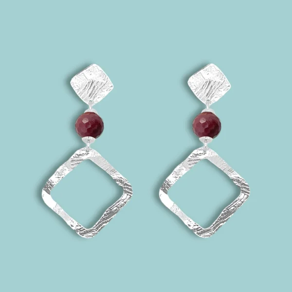 Boucles d'oreilles argentées Gioia