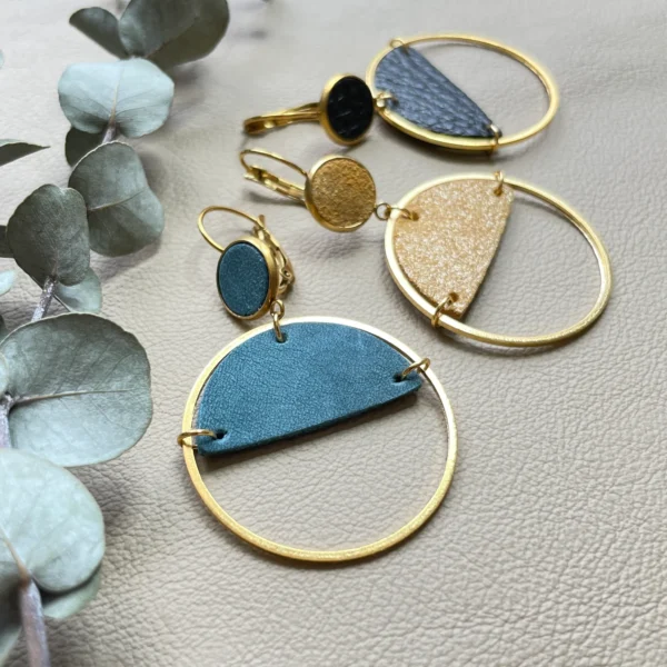 Boucles d'oreilles cuir Lua