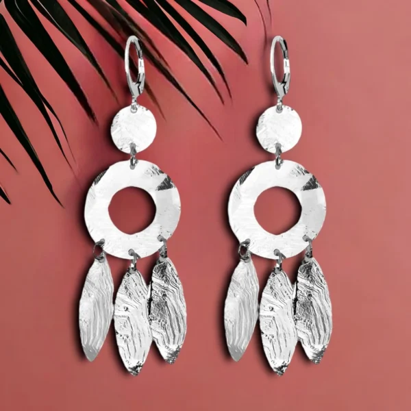 Boucles d'oreilles argentées Segura