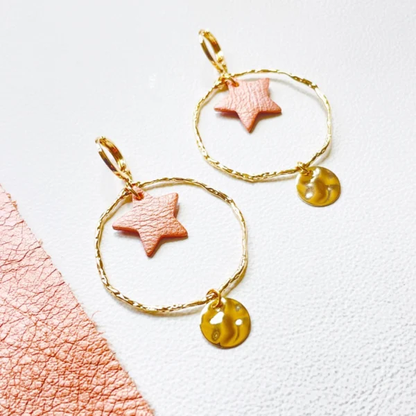 Boucles d'oreilles cuir Naleli