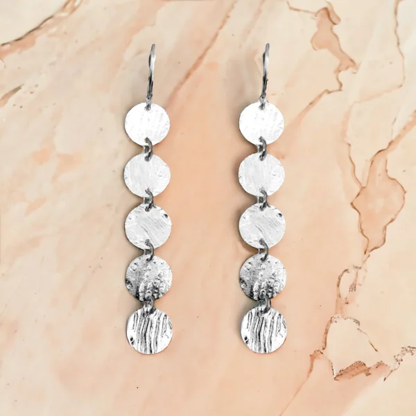 Boucles d'oreilles argentées Asteria