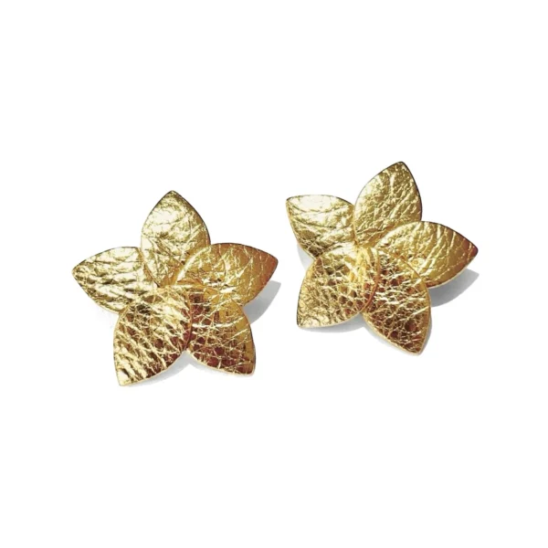 Boucles d'oreilles puces en cuir Jasmin