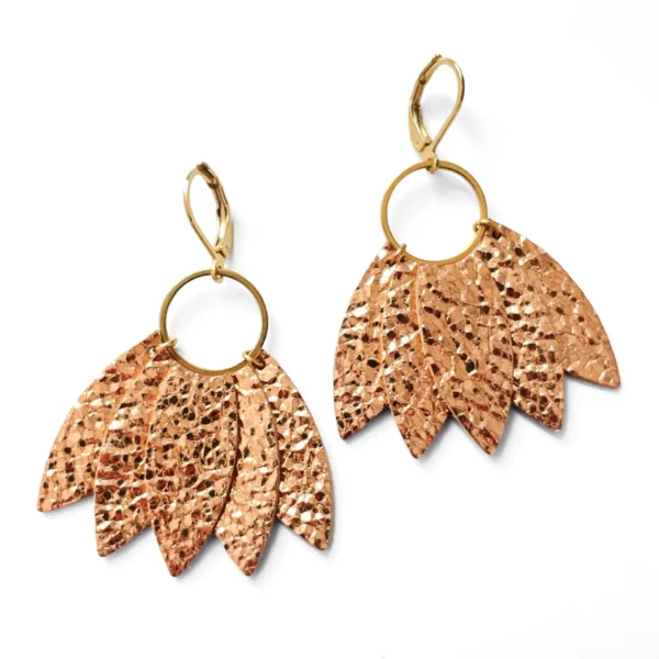 Boucles d'oreilles cuir Tekoa