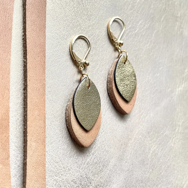 Boucles d'oreilles cuir Phylla