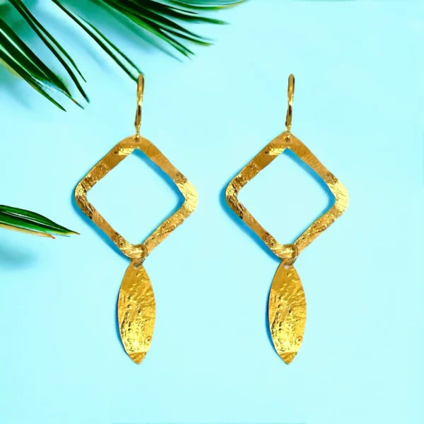 Boucles d'oreilles dorées Menorca