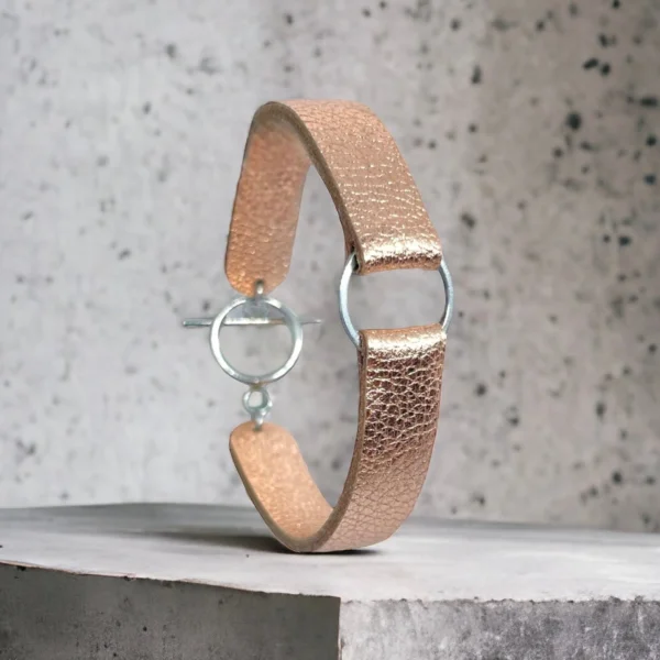 Bracelet cuir Arlo argent