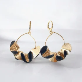 Boucles d’oreilles cuir Flamenco fait main