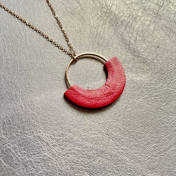 Collier cuir Mezzaluna