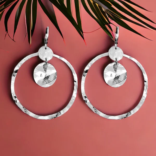 Boucles d'oreilles argentées Granada