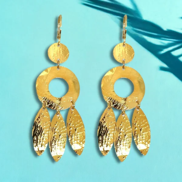 Boucles d'oreilles dorées Segura