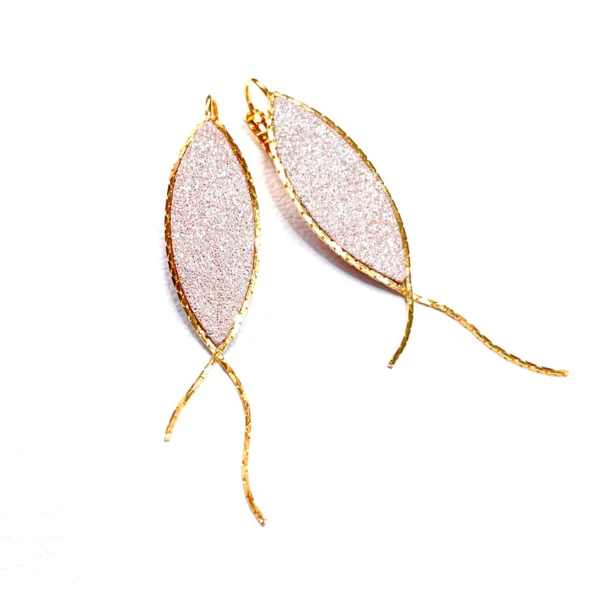 Boucles cuir Nayati pailleté