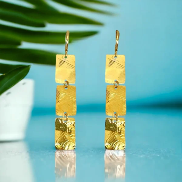 Boucles d'oreilles dorées Cadix