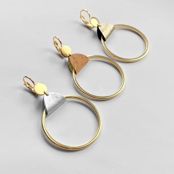 Boucles d'oreilles liège Cléa