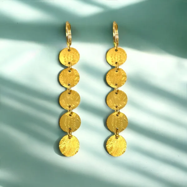 Boucles d'oreilles dorées Asteria