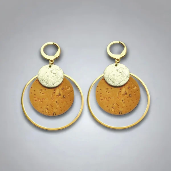 Boucles d'oreilles liège Danaé
