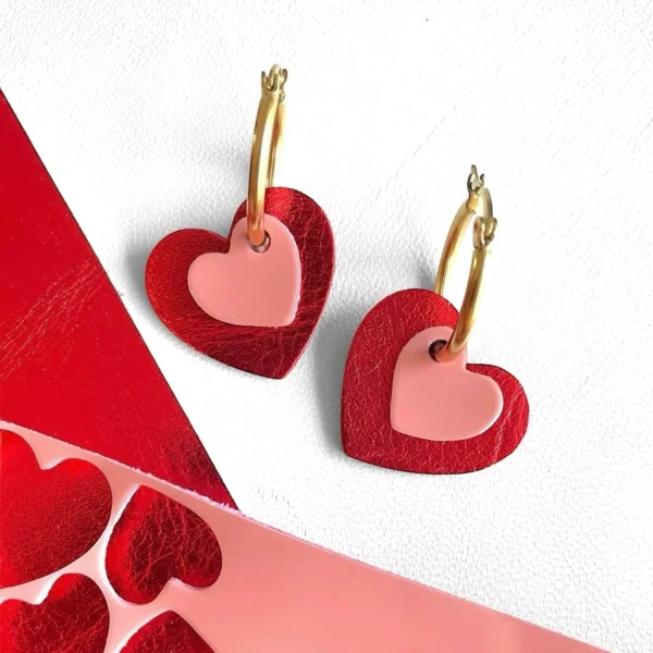 Valentine créoles dorées et cuir