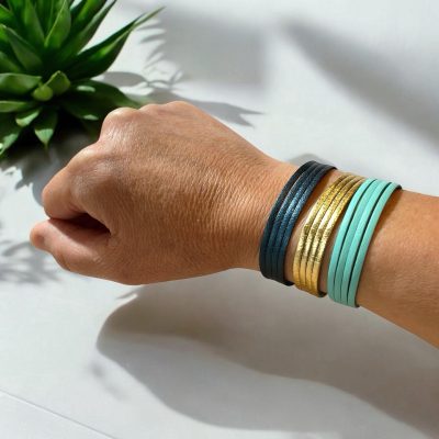 Timo multi-link leather bracelets